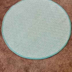 Rug Circle Teal 4 Feet