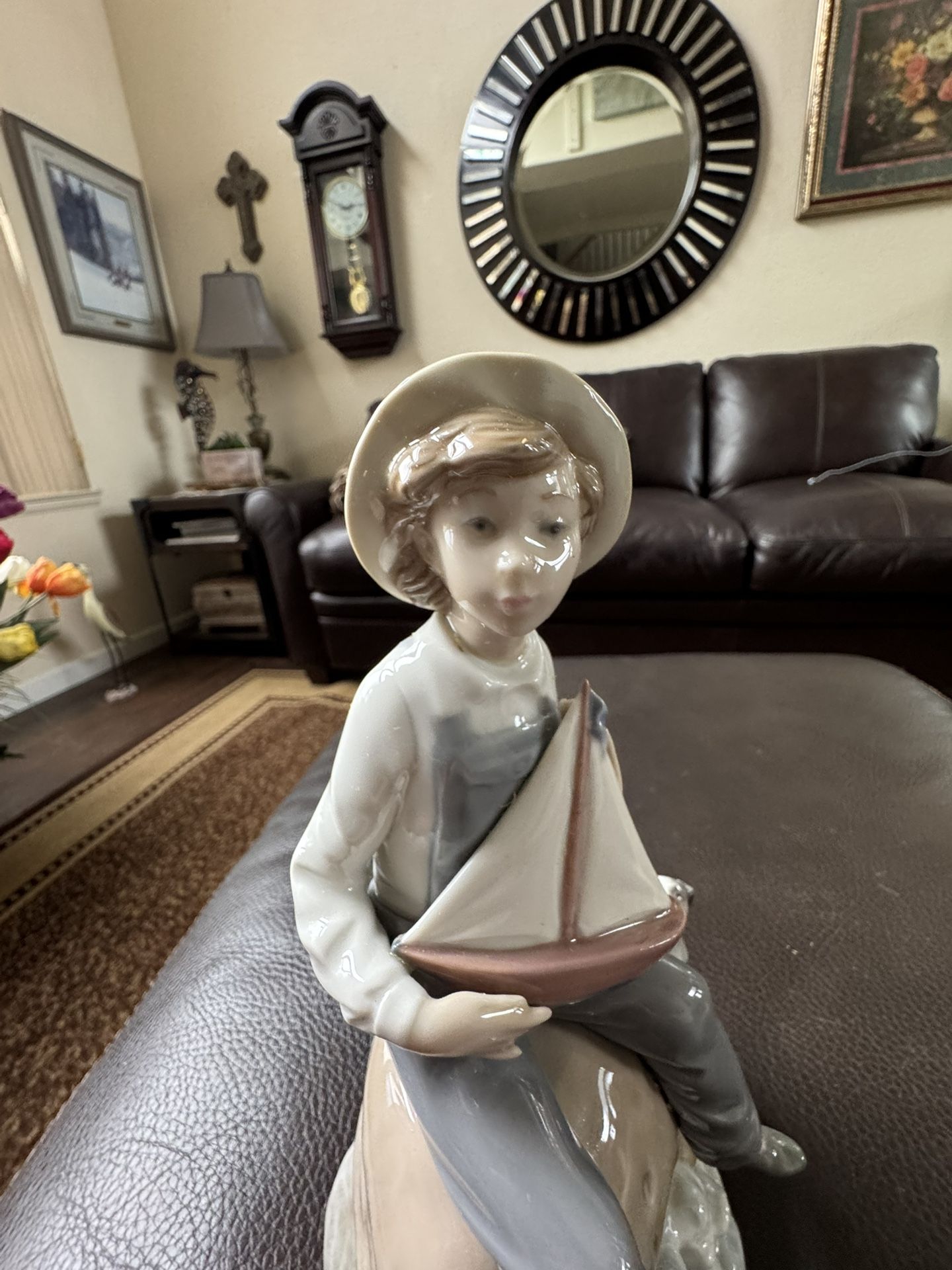 Lladro Sea Fever Boy With Dog