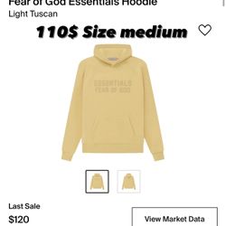 Essentials Hoodie Light Tuscan