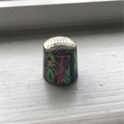 Sterling Silver Mexican Abalone Thimble 