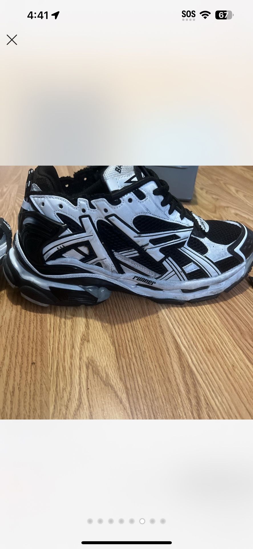 Black And White Balenciaga Runners