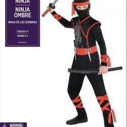 Ninja Halloween Costume (size 4Y-6Y)