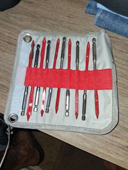 Drill Bits 3/8 , 5/16 And 1/4 With Drill Bit Wallet
