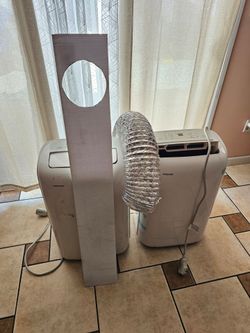 AC PORTABLE TOSHIBA 6000  BTU each for sale) IS TOUCH SCREEN,WINDOW COVER,EXHAUST TUBE SLEEP TIMER, MODE,WORKS GREAT YOU CAN TEST IT BEFORE PURCHASE F