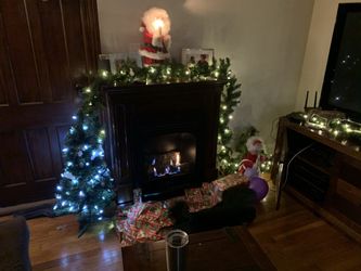 Maple Fireplace With Propane Gas Log Set