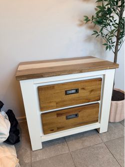 World Market Wooden Nightstand – 2 Drawers