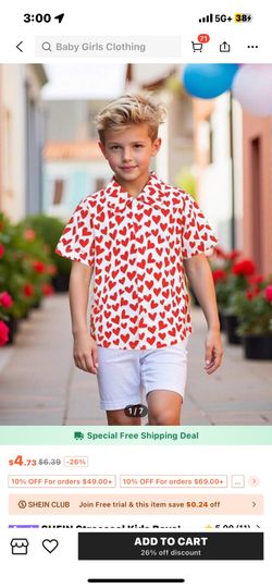 Boy, valentine shirt