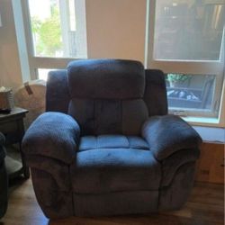 Power Recliner And Matching Sofa With USB C Charging Ports 