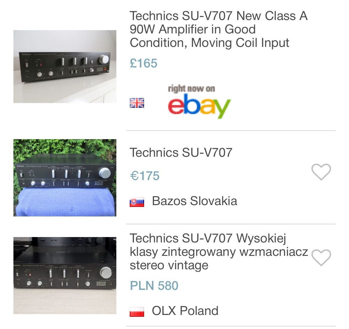Technics SU-V707 New Class A 90W Amplifier