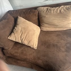 **!!MUST GO!!** SUEDE COUCHES (brown)