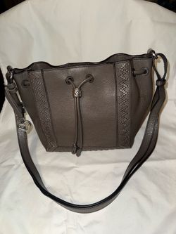 Brighton ARDEN Leather Crossbody Bag in Sable Gray NWOT (MSRP $395)