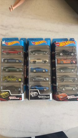 Hot wheels fast and furious 5packs lot