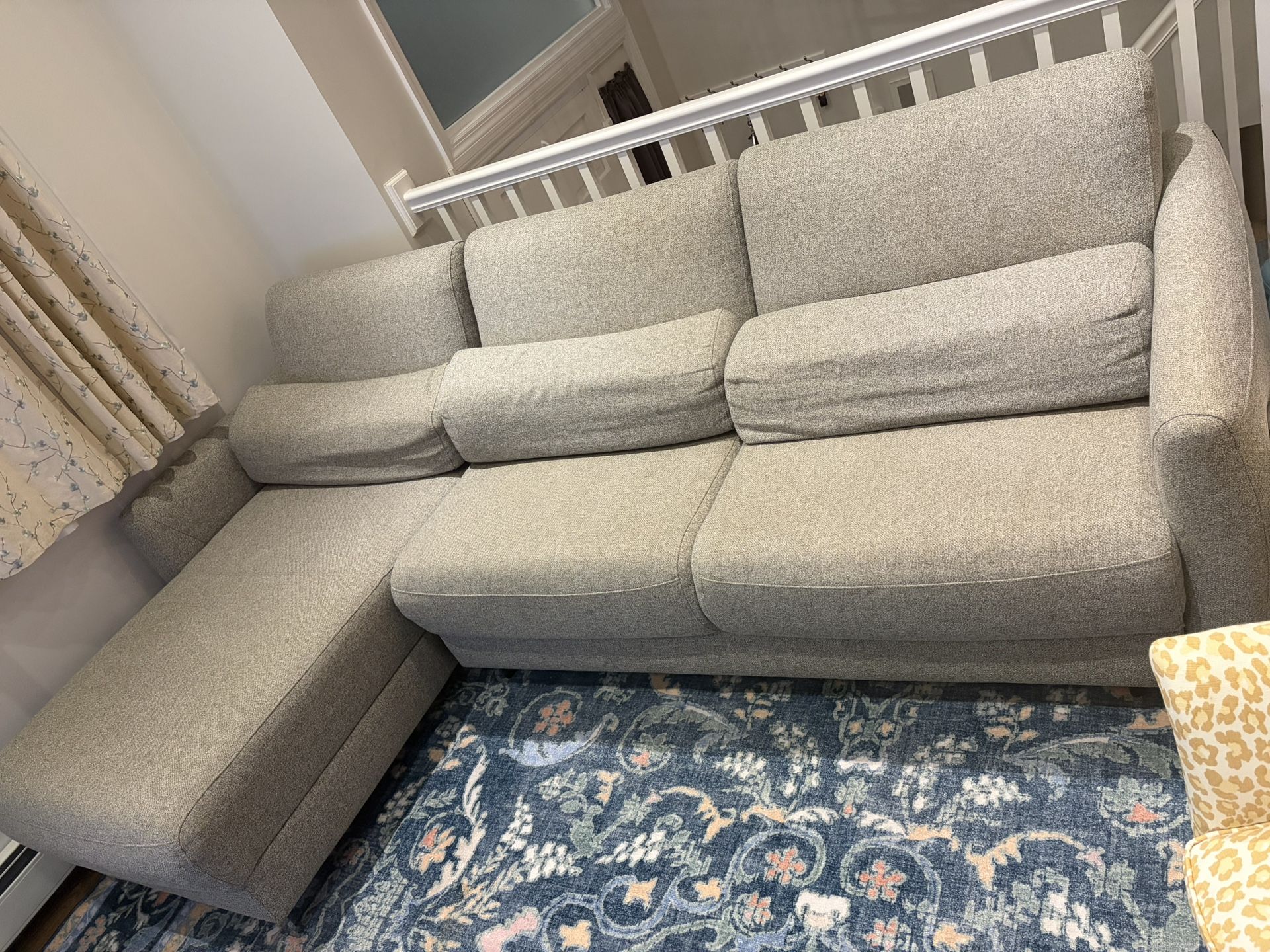 Grey Sleeper Sectional Couch