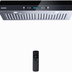 30 Inch Range Hood Under Cabinet, 900 CFM Range Hood with Gesture Sensing, Touch Panel, 4 Fan Speed, Stainless Steel Range Hood with 2 Pcs Baffle Filt