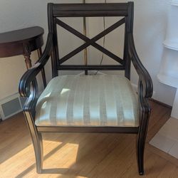 Wooden Arm Chair - Comes with extra cushion!