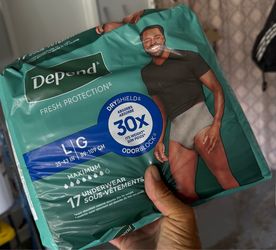 Depend Fresh Protection Men's Underwear Large 17ct