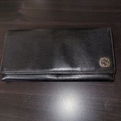 Gucci black leather wallet - Vintage - Spring Sale