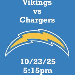 2 TICKETS VIKINGS VS CHARGERS SECTION 407 ROW 3
