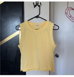 (Heart & Hips) Yellow Striped Sleeveless Top [COPY]