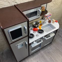 Kids Wooden Play Kitchen Set With Accessories - Local Delivery for an Additional Fee -See My Items😀