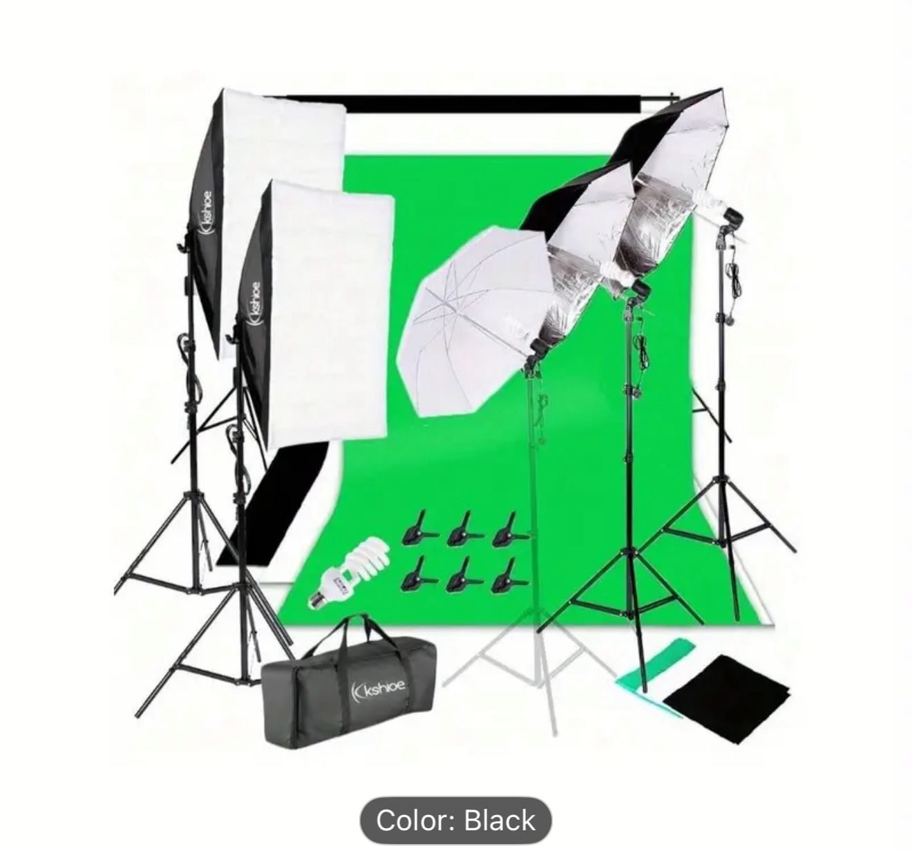 Photography video Studio Lighting Kit - Included 3x33" Umbrella