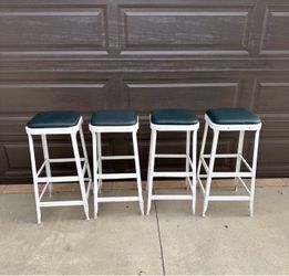 Industry West metal leather Bar Stool Collection set of 4
