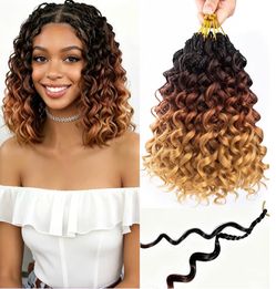 Curly Crochet Hair for Black Women Pre Looped Gogo Curl Crochet Hair 1B3027 Boho Crochet Braids Ombre Blonde Beach Curl Human Hair Like Braiding Hair 