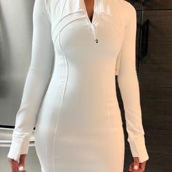 Lululemon Define Long-Sleeve Dress Luon - white - size 6 -  new - $49