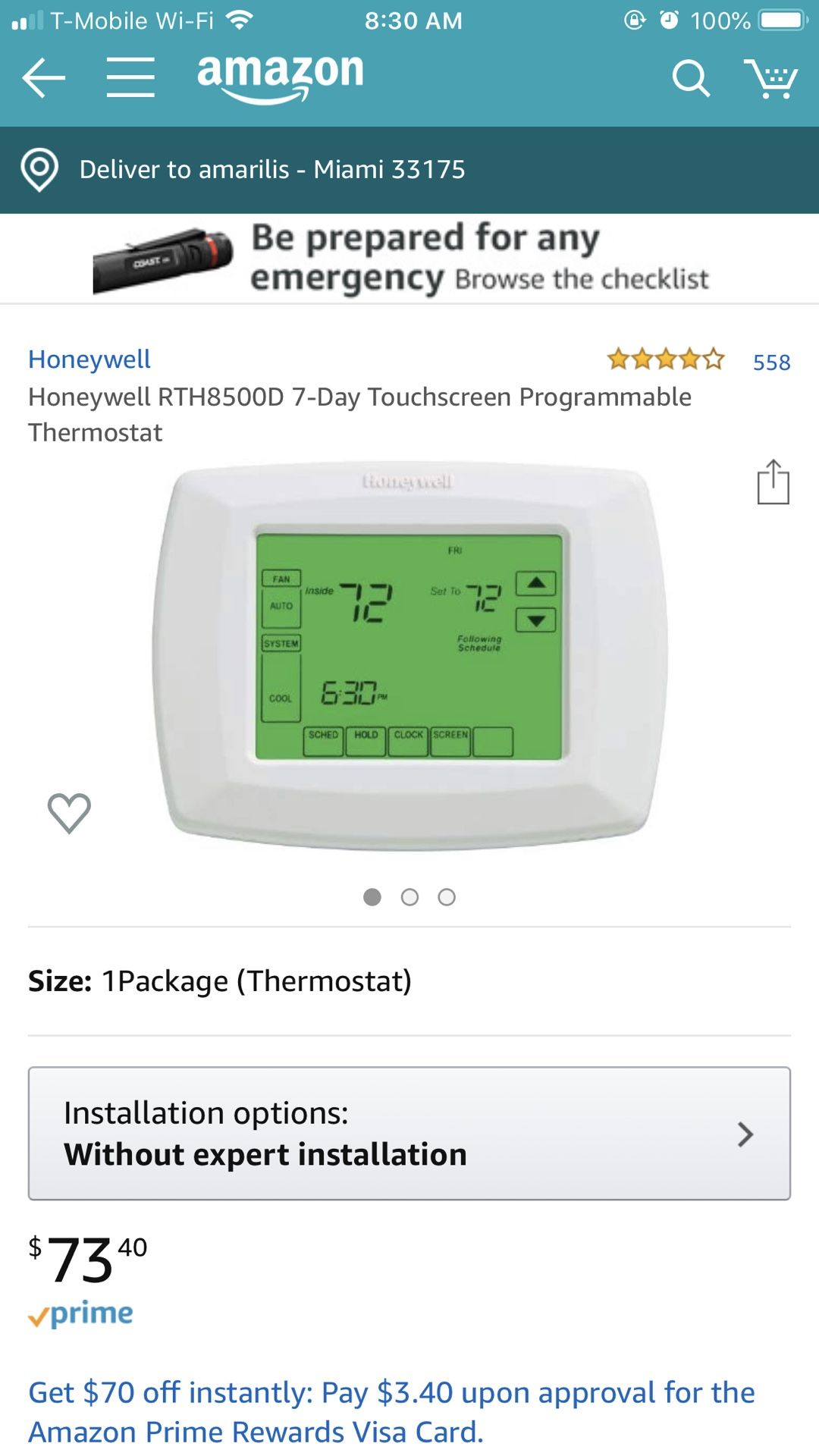 Honeywell smart thermostat