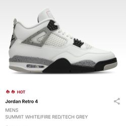 Jordan 4 White Cement