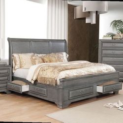 Queen Bed Frame  Dresser Mirror One Nightstand   Free Local Delivery   Check The Description