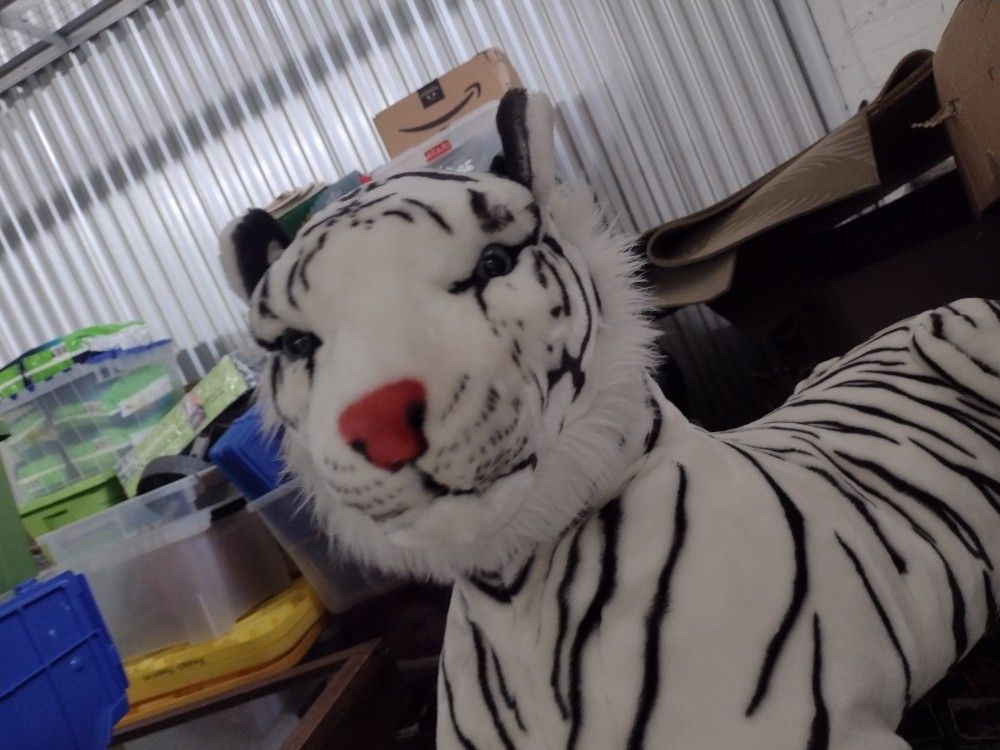 White Tiger Large Stuffed Animal Melissa Doug