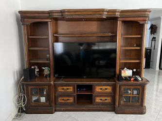 Brown Wooden Entertainment Center