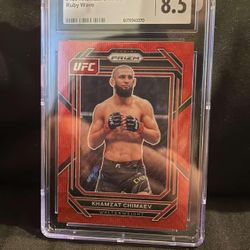 🔥 Khamzat Chimaev – Ruby Wave Prizm – CGC 8.5 NM/MT+