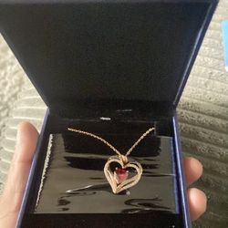 CDE Birthstone Necklaces for Women, 925 Sterling Silver Forever Love Heart Pendant Necklace, Birthday Jewelry Gift for Wife Mother Girlfriend Her