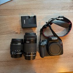 Canon Rebel T6 Kit, 18-55 kit lens, 55-250 lens