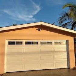 Sectional roll-up  Two car garage door 