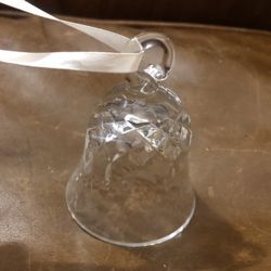 Beautiful etched , glass bell