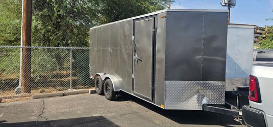 Enclosed Cargo Trailer Tandem Axle 7x16 Heavy-Duty