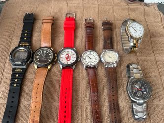 Used bundle of 7 men’s Timex watches