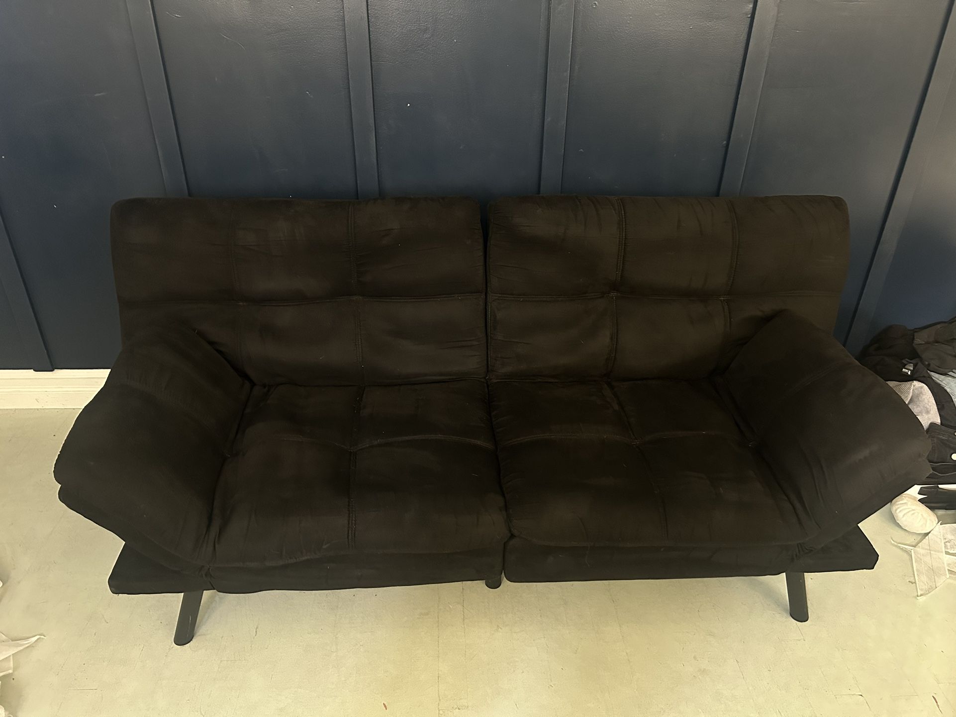 Black Suede Sofa Couch