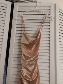 Satin Slip Dress Double Strap Cowl Neck