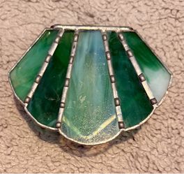 Stained Glass Seashell Trinket Box