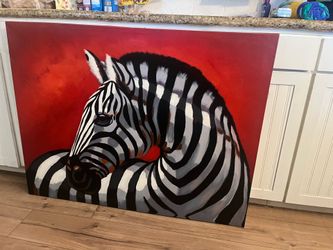 Picture Zebra 4 feet long 3 feet tall Nice