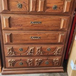 Medium stain Highboy, has a matching dresser for additional cost