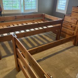 Bunk Bed Set w/ dresser and Desk