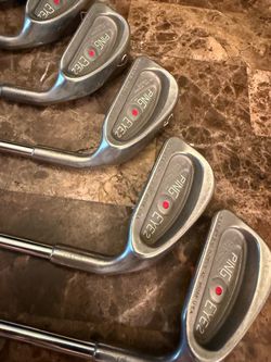 Vintage Ping Eye 2 Red Dot Iron Set 3-8 ZZ-Lite Steel Stiff Flex RH Excellent condition