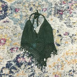 Y2k Mermaid Core Crochet Halter Top