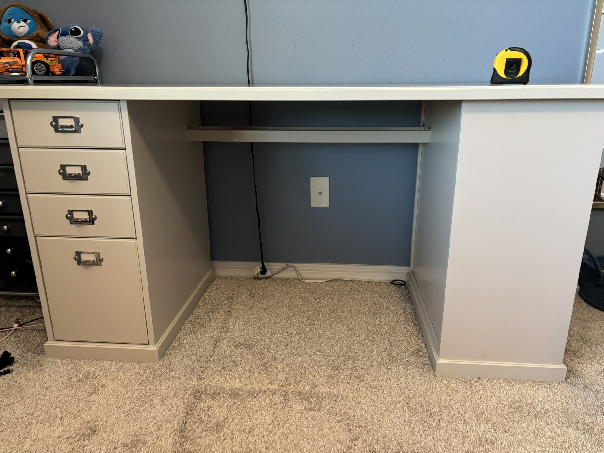 Gray office desk 