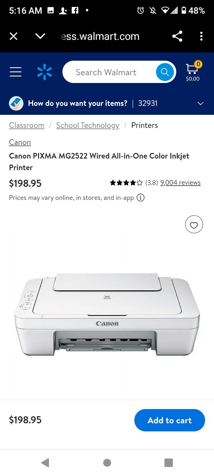 Cannon All In One Printer